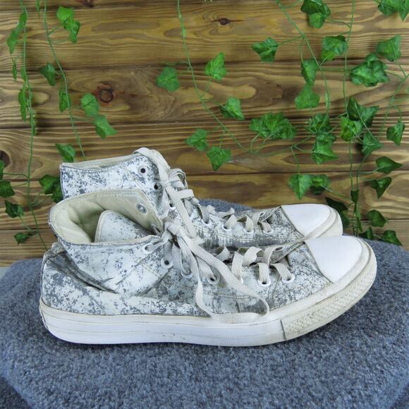 Converse Men Mid Chuck Taylor II Retro Sneaker Gray Synthetic Sz 10 Medium Used - Picture 3 of 6